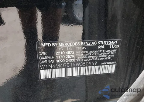 2024 Mercedes-Benz Glb 250 z USA, uszkodzony, nr VIN W1N4M4GB1RW350969